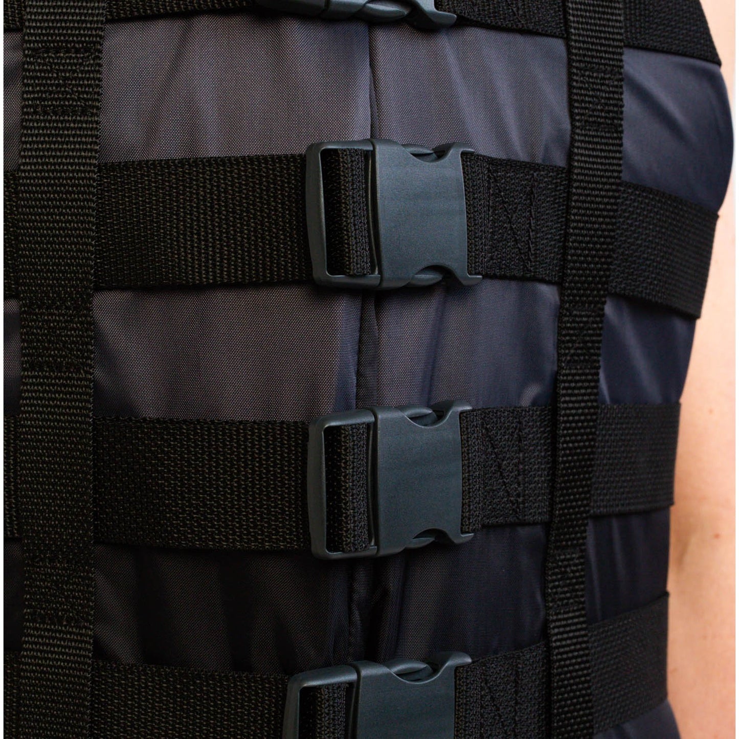 4 Buckle Life Vest Black